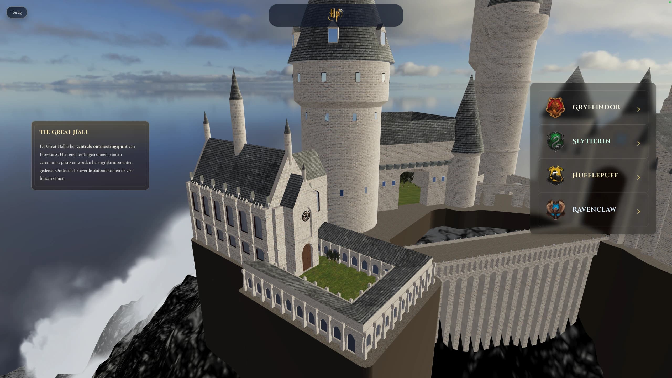 Hogwarts 3D map detail