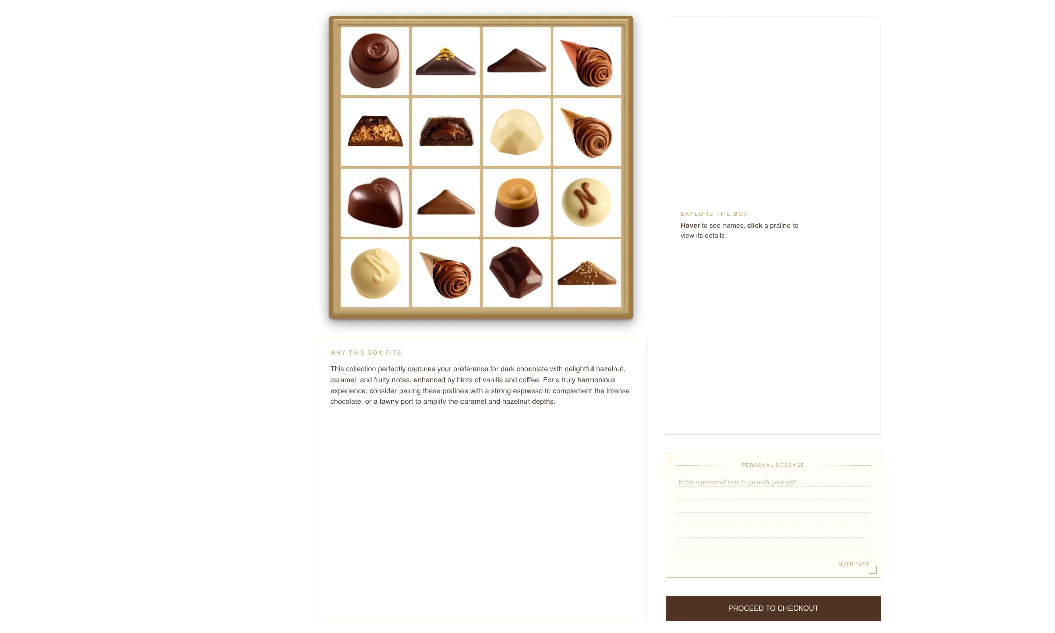 Chocolate Sommelier overview of personalized chocolate box