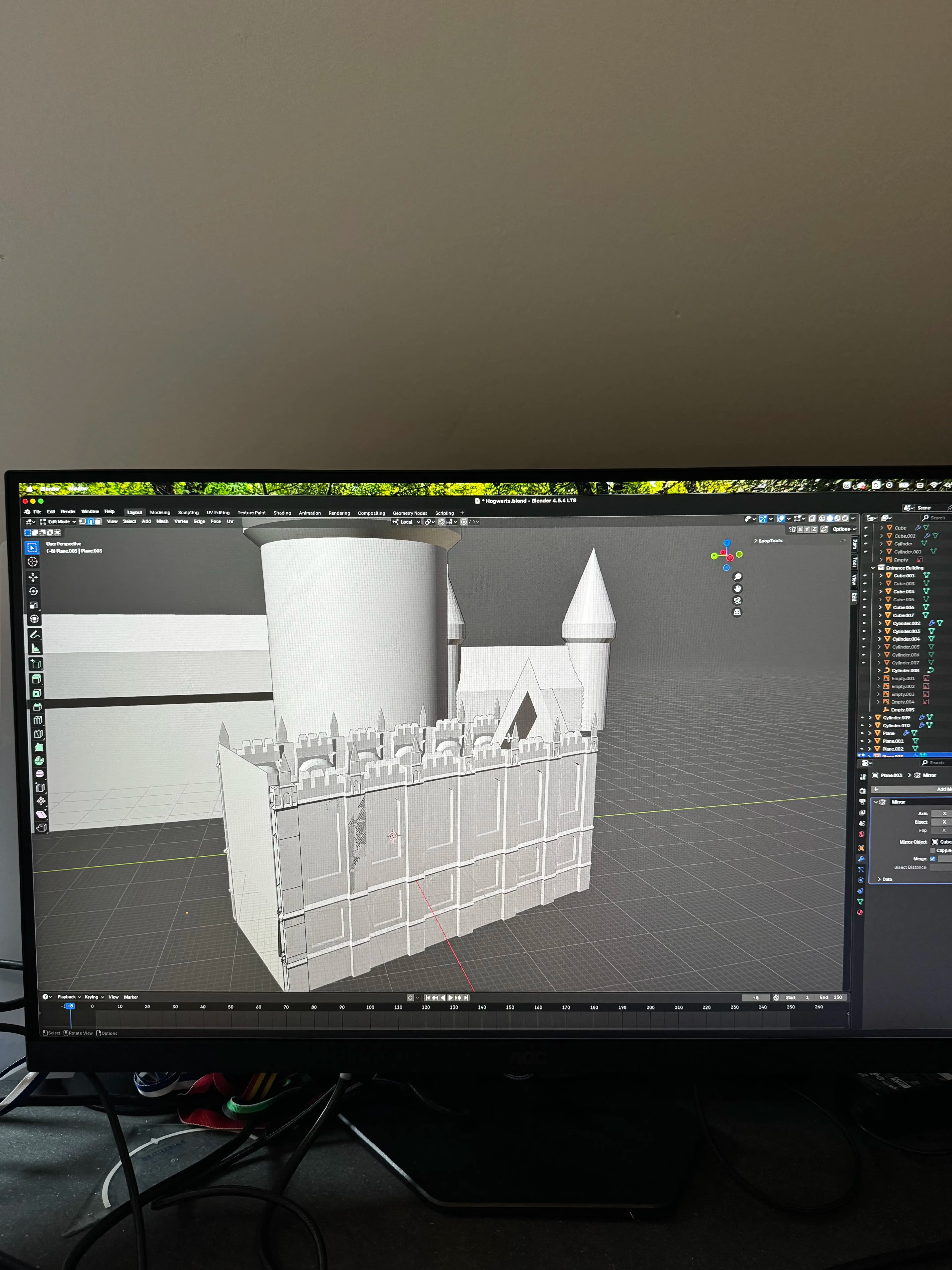 Began the walls of "the Great Hall"